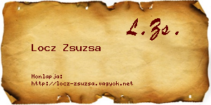 Locz Zsuzsa névjegykártya